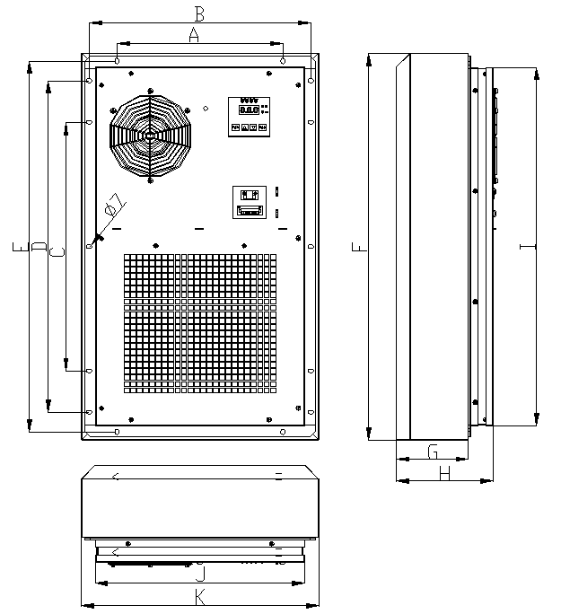 Clôture industrielle de clôture se refroidissant, type climatiseur de Cabinet